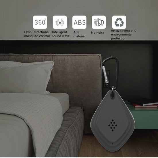 2 Stuks Draagbare Ultrasone ongedierteverjager- Insecten Bestrijden -werkt op USB-zwart