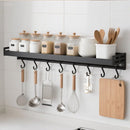 Keukenrek, muurgemonteerd kruidenrek, smalle brede staaf, 8