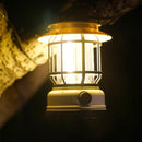 Multifunctionele Compacte Kampeerlamp met Powerbank - Duurzaam, Dimbaar & Waterdicht - USB/Zonne-Energie Opladen - Ideaal voor Outdoor & Tuin-Crème