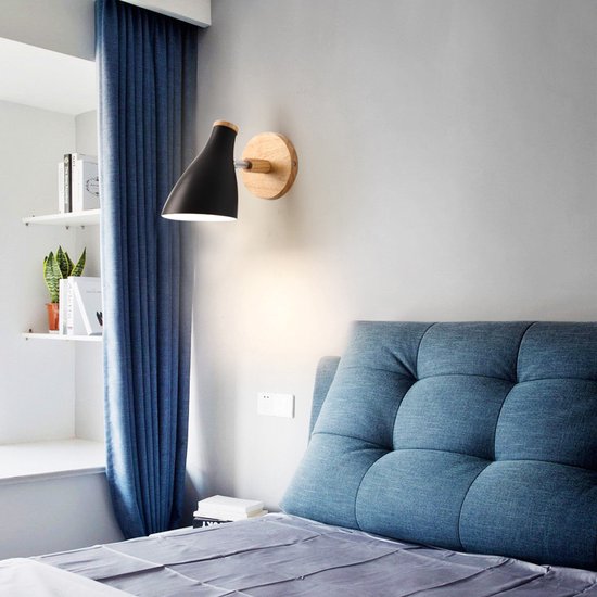 Stijlvolle Scandinavische Wandlamp - Minimalistisch Design voor Elke Ruimte-zwart