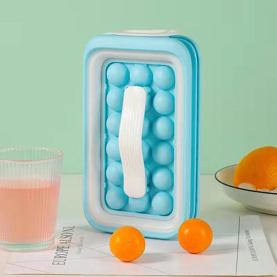 Duurzame ijsblokjesvorm - 36 hemelsblauwe blokjes