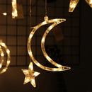 Sterrenhemel - Lichtketting met maan en sterren versiering - Warm licht - 1.5M snoer - 220V