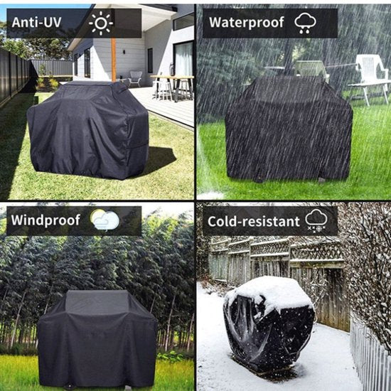 Hoogwaardige Waterbestendige Barbecuehoes met Trekkoord- Duurzaam 420D Oxford-stof -145x61x117cm