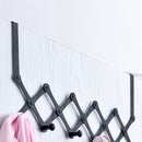 RVS Deurhanger met 6 haken - zwart