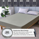 Matrashoes - Ademend & Antibacterieel - Waterdicht - Bescherm uw matras tegen vloeistoffen & allergieën - 90x200cm-grijs