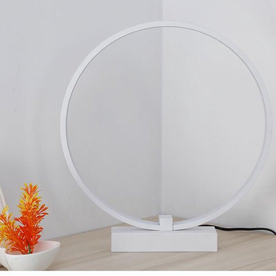 LED Tafellamp - Cirkel - 30cm diameter - Wit