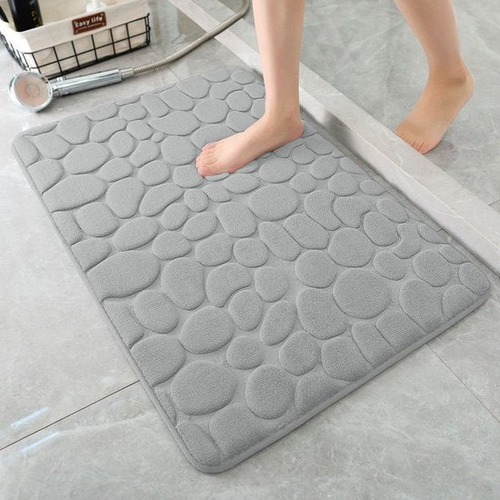 Merkloos Badkamermat 50x80cm - Lichtgrijs Waterabsorberend