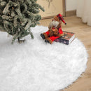 TDR - Duurzame Pailletten Geborduurde Kerstboom Rok - 122cm, Wit - Een Feestelijke Toevoeging aan Je Kerstdecoratie