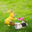 Solar Tuinlamp Konijn - Roze Verlichting met Zonnesensor