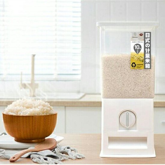 Japans Rijst/Granen Dispenser - 10KG - Wit