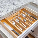 Ruimtebesparende Bamboe Bestekbak - Uitschuifbaar van 5 naar