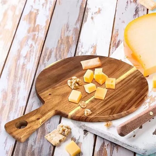 Ronde Houten Pizzaplank met Handvat - Ø30cm
