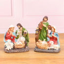 2-Delige Kerststal Set - Maria, Jozef en Kindje Jezus - Compacte en Gedetailleerde Kerstdecoratie