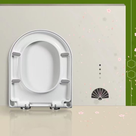 Verstelbare U-vormige toiletbril-WC bril-Optimale Comfort en Stijl -wit