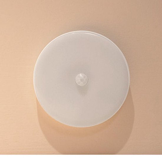 Draadloze LED-plaklamp (12 mm dik) met bewegingssensor, timer en oplaadbare batterij - oogbeschermend en dimbaar met warm-witte gloed (2700 K) - perfect voor kamer en kastverlichting 's nachts en als cadeau voor speciale gelegenheden