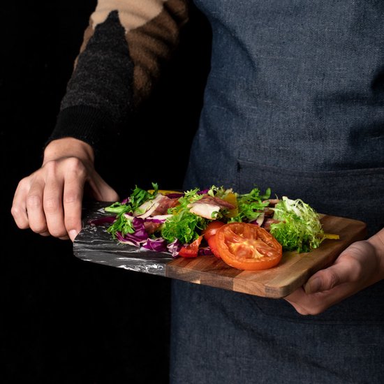 Luxe Marmeren Snij- & Serveerplank 33x21.6cm - Zwart