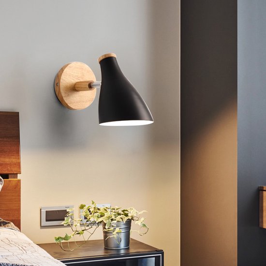 Stijlvolle Scandinavische Wandlamp - Minimalistisch Design voor Elke Ruimte-zwart