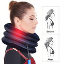 Opblaasbaar Nekpijn Kussen – Ergonomisch Nekkussen van Zacht Fleece – Neksteun & Nekstretcher – Verlicht Nek- en Schouderpijn – Blauw