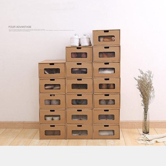 5 Stuks Kartonnen schoenen opbergdoos - vouwbaar - 35cmx23.5