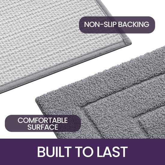 Absorberende Badkamermat 40x60 cm - Anti-slip Bruin