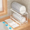 Multifunctioneel Metalen Afdruiprek met Opvangbak - Wit