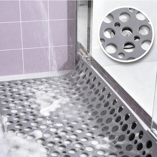 Antislipmat voor de badkamer, verdikt, hol, milieuvriendelijk, waterdicht, grijs, 55*88cm