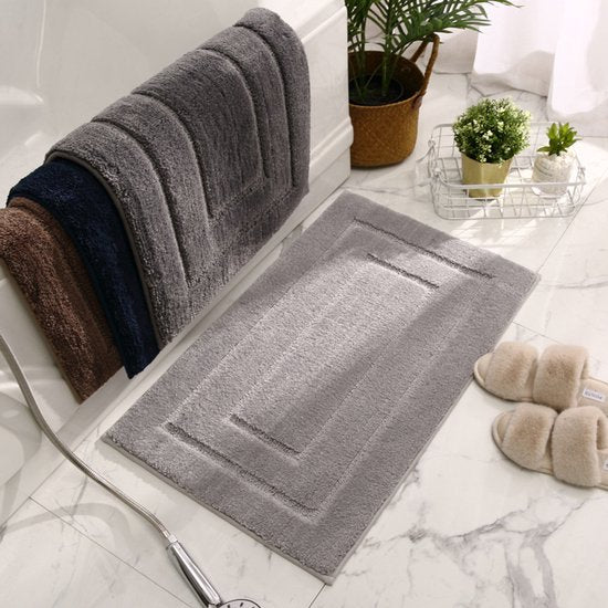 Absorberende Badkamermat 40x60 cm - Anti-slip Bruin