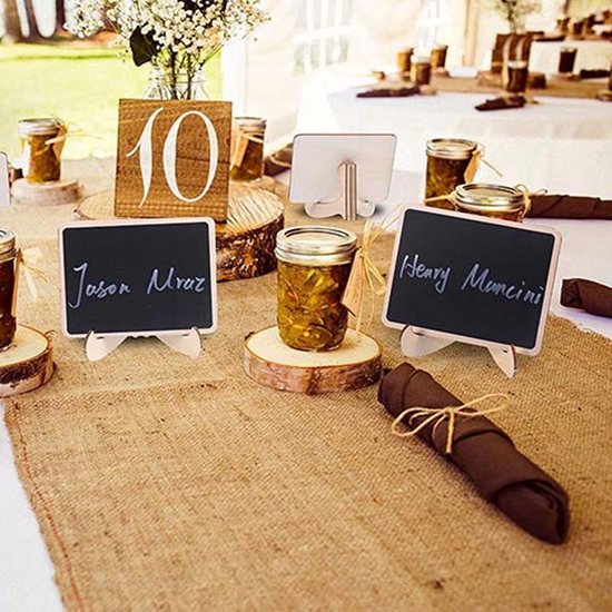 20stuks 10x7.5CM Stijlvolle Mini Tafel Krijtborden met Verwijderbare Stands- Creatieve veelzijdigheid voor thuis, kantoor en evenementen 10x7.5CM