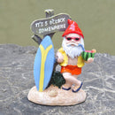 Grappige Relaxte Kabouter met Surfplank - Kleurrijke en Weer