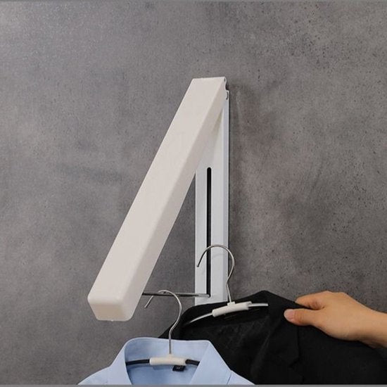 Merkloos inklapbaar kledingrek 31cm wit
