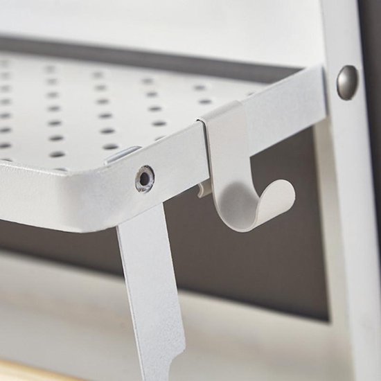 Multifunctioneel Magnetisch Keukenrek - 3 Lagen - Wit