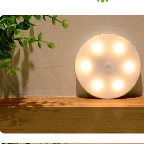 Draadloze LED-plaklamp (12 mm dik) met bewegingssensor, timer en oplaadbare batterij - oogbeschermend en dimbaar met warm-witte gloed (2700 K) - perfect voor kamer en kastverlichting 's nachts en als cadeau voor speciale gelegenheden