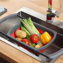 Opvouwbare wasbak, draagbare opvouwbare wasbak, afvoermand,