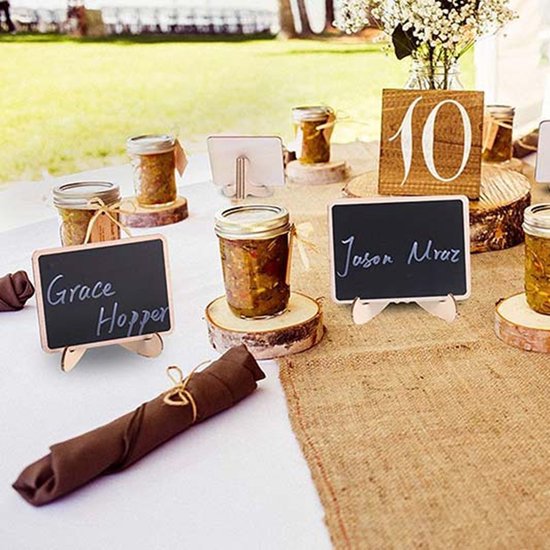 20stuks 10x7.5CM Stijlvolle Mini Tafel Krijtborden met Verwijderbare Stands- Creatieve veelzijdigheid voor thuis, kantoor en evenementen 10x7.5CM