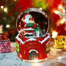 Magische Kerst Sneeuwbol met Muziek en Kleurrijke LED – Kerstman met Cadeaus – Luxe Decoratie – Ø8 cm, Hoogte 14 cm