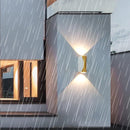 LED buitenwandlamp 12W Warmwitte licht -(wit plus goud)