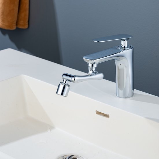 RVS kraanverlengstuk 360° rotatie - roterende kraankop