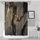Unikorf Waterdicht Marmer Douchegordijn Zwart/Goud