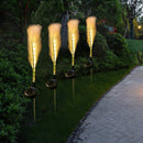 LED zonne-energie rieten lamp - Decoratieve en energiezuinige lamp voor uw tuin, patio of veranda- warm licht