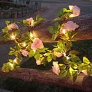 Xtraworks - Led lampjes slinger - Rozen - Bloemen - 2 meter - 20 lichtjes - Roze rozen - Warm licht - Bruiloft - Batterij
