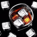 TDR- Luxe whiskey set+6 Whiskey stones + Tang+opbergdoos-Herbruikbare -roestvrij-silver