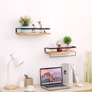 Wandrek 2-lagen met handdoektang voor badkamer - Zwart/Bruin