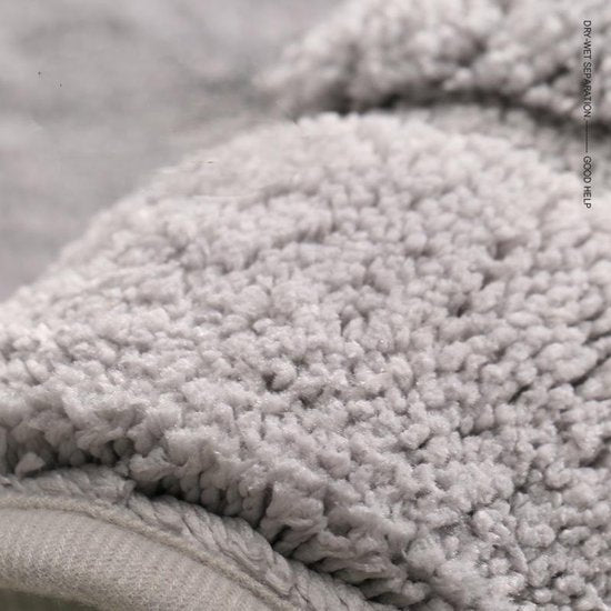 Luxe Absorberende badmat/deurmat 40x60 cm grijs - antislip