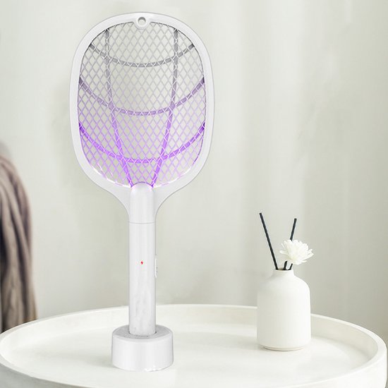 2 in 1 Elektrisch Oplaadbare vliegen / muggenmepper - UV-lamp - USB Oplaadbaar-hoogte 43.2cm