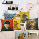 TDR - Sierkussensloop - van katoen en linnen - 45 x 45 cm - Thema: van Gogh , Zelfportret Met Verbonden Oor en pijp 45*45cm