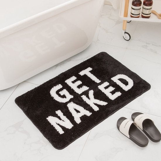 Luxe GET NAKED Antislip Badmat 50x80CM - Zwart
