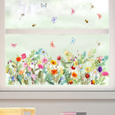 Betoverende Tuinbloemen Muurstickers - Milieuvriendelijk PVC - Levendige Decoratie voor Woonkamer, Slaapkamer, Keuken, en Meer-30x60cm