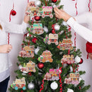 24-delige Set Houten Kersthangers – Snoeptrein Decoraties vo