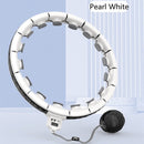 Verstelbare Fitness Hoelahoep - Hoelahoep - weighted hula hoop - Volwassenen Hoelahoeps - Wit - 2 kg