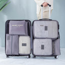 Merkloos 7-delige Packing Cubes Organizer - Grijs